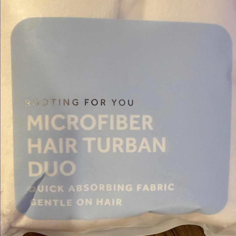 Bliss Microfiber Hair Turban Duo in Cream - Picture 2 of 9